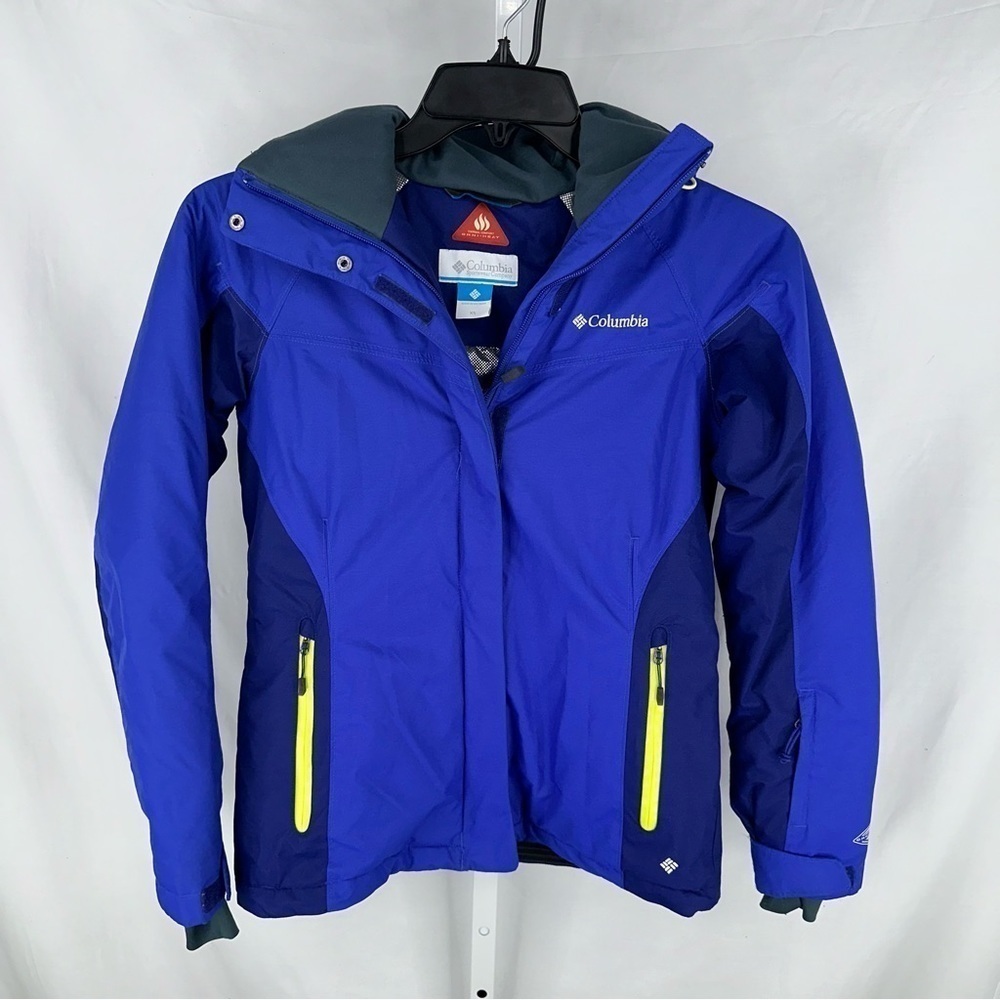 Columbia Women's Blue Omni Heat Long Sleeve Full Zip Ski Jacket - Size XS